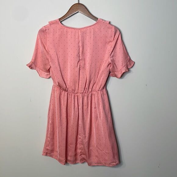 NWT BCBGeneration Pink Polka Dot Ruffle Mini Dress Size XS - Picture 5 of 6